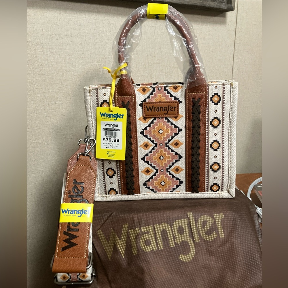 Wrangler Tan and Brown Women's Tote